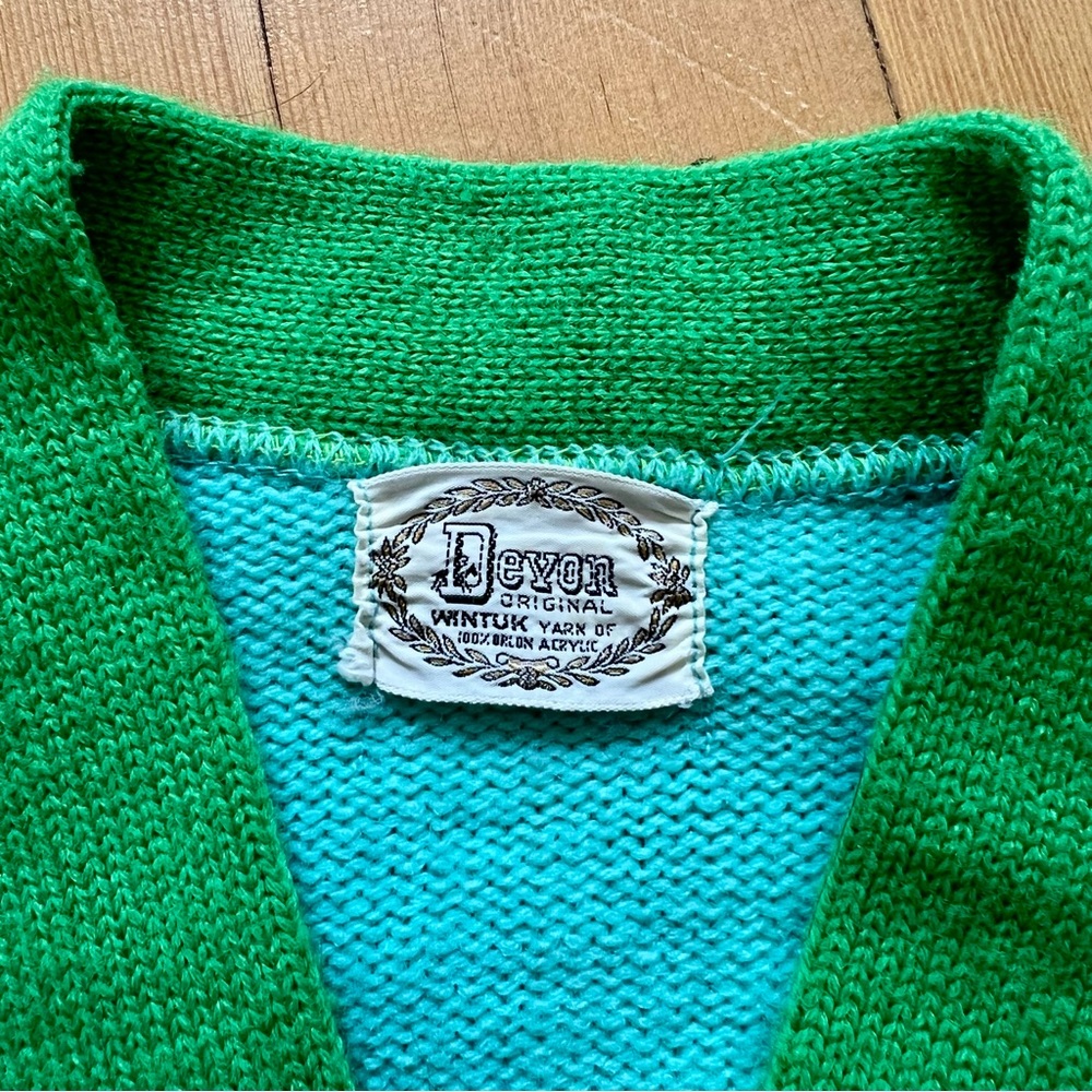 Vintage 1960s sweater cardigan set S - Picture 3 of 11